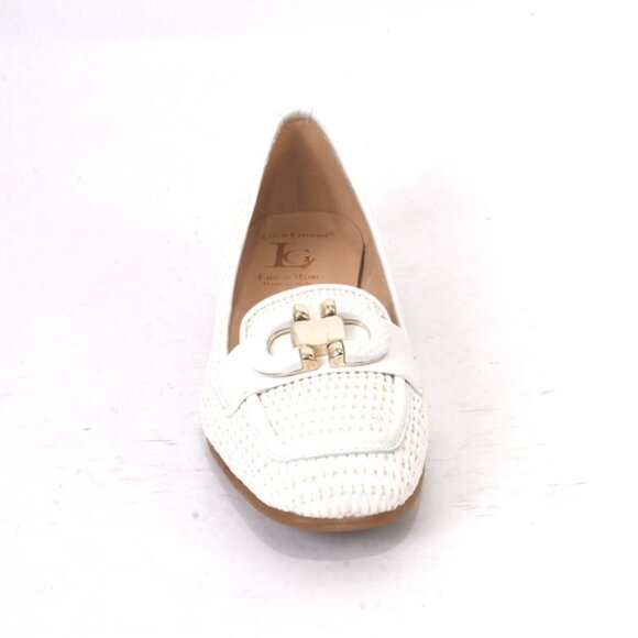 Luca Grossi 214 White Leather Classic Loafer Flat Shoe - Picture 7 of 8